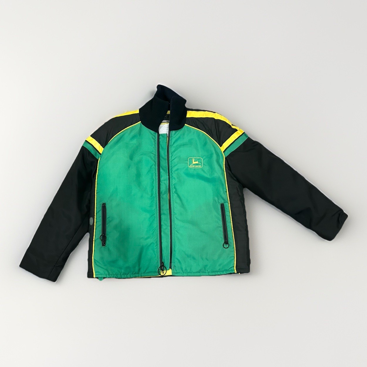 Mens Vintage 80\'s John Deere Green Black Yellow Jacket Beautiful Bodyguard Large Mens Vintage 80\'s John Deere Green Black Yellow Jacket Beautiful Bodyguard Large