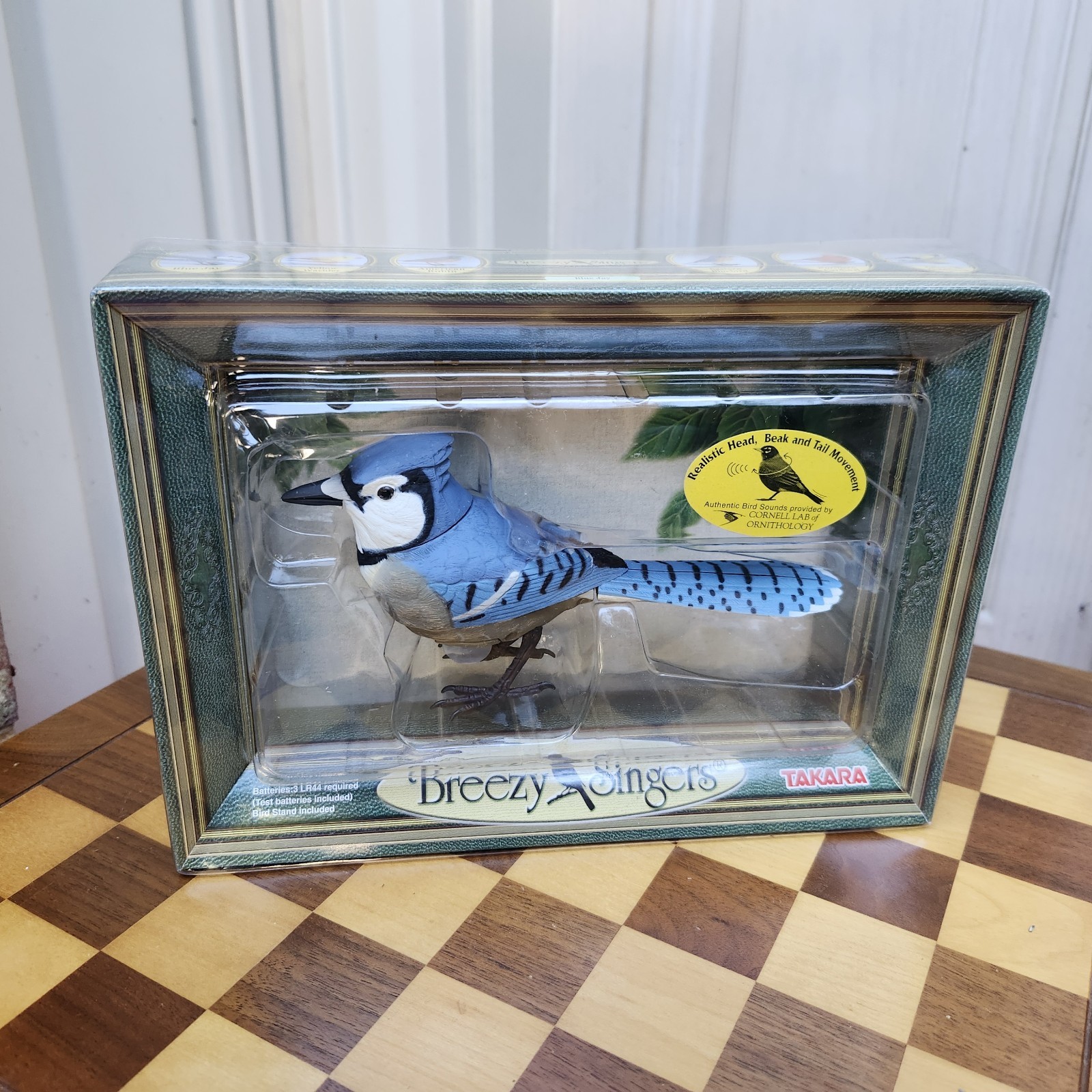 Vtg Takara Breezy Singers Blue Jay Motion Activated Singing Bird 2003 NEW