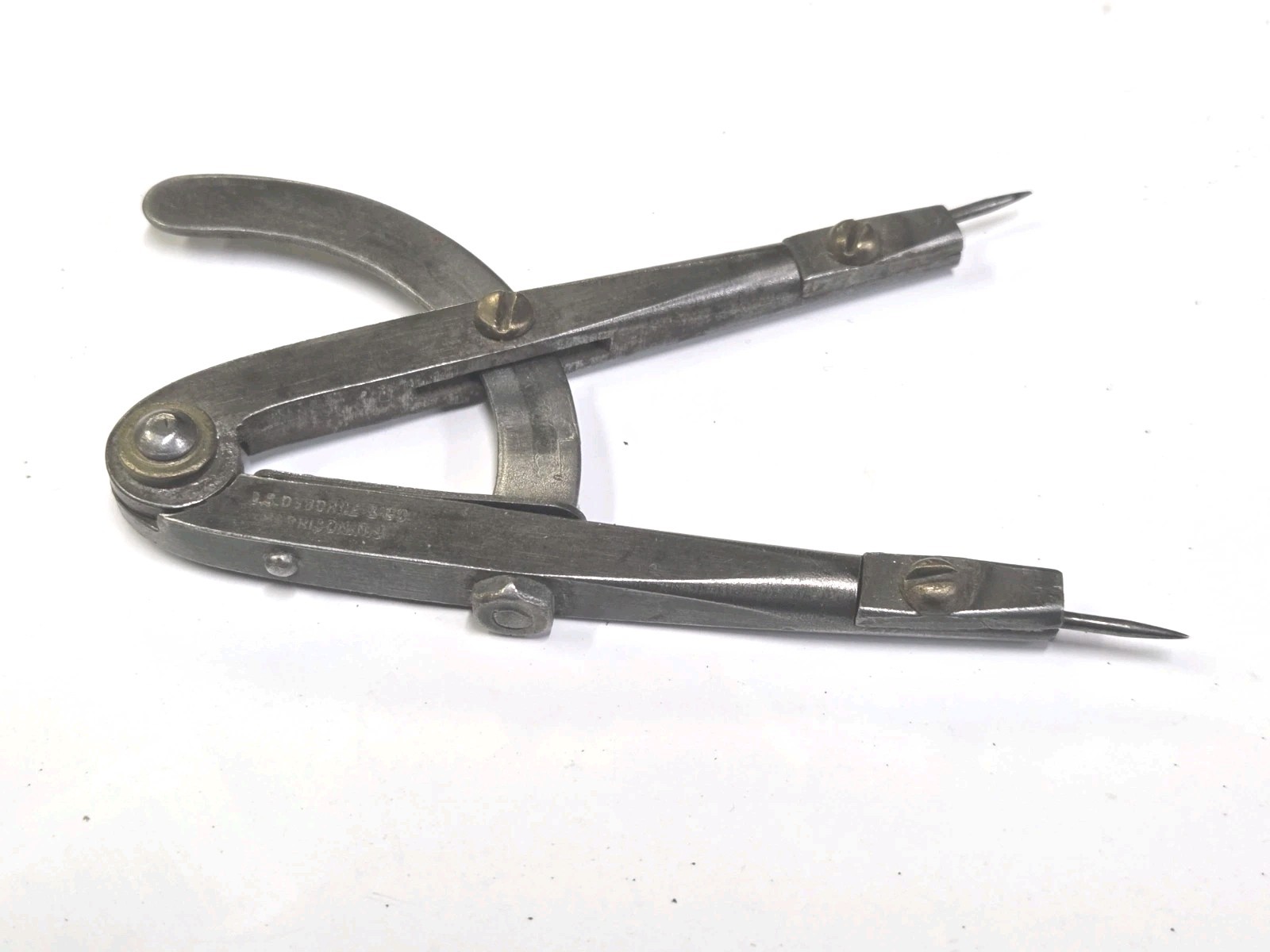 Vintage I.S. Osborne & Co. Harrison, N.J. Compass / Leather Scribe / Divider