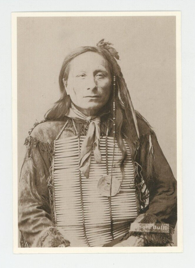 Short Bull Sioux Medicine Man B&W Postcard 1890
