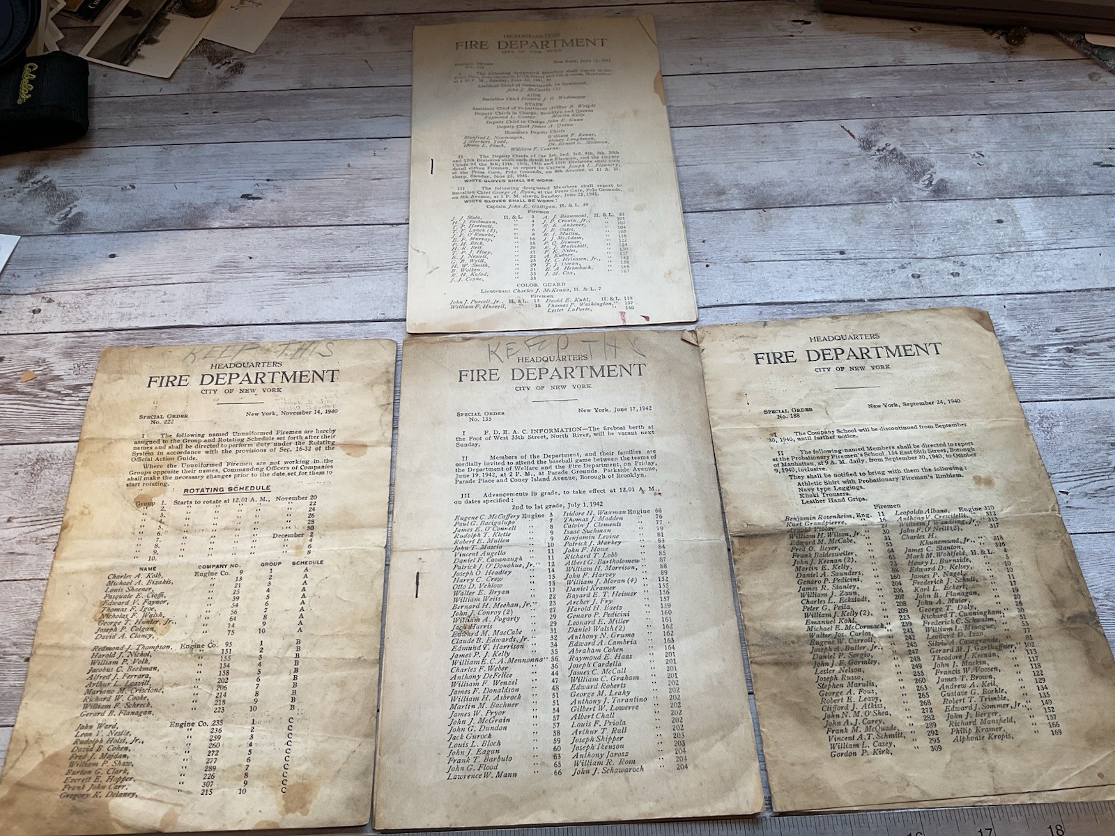ORIGINAL WWII ERA FDNY FIRE DEPARTMENT SPECIAL ORDER PAMPHLETS NYC ORIGINAL WWII ERA FDNY FIRE DEPARTMENT SPECIAL ORDER PAMPHLETS NYC