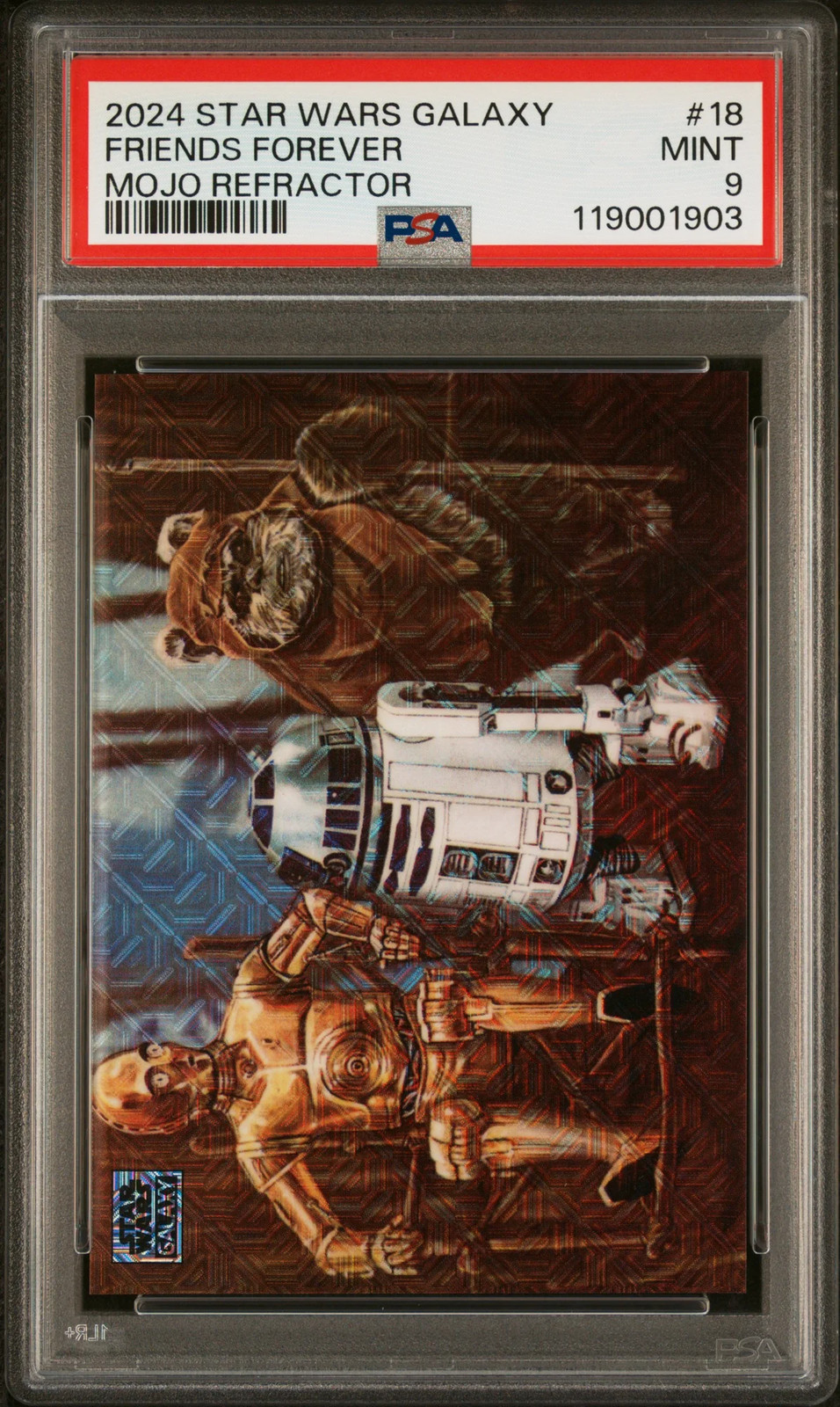 2024 Topps Chrome Star Wars Galaxy Friends Forever /50 #18 PSA 9 2024 Topps Chrome Star Wars Galaxy Friends Forever /50 #18 PSA 9