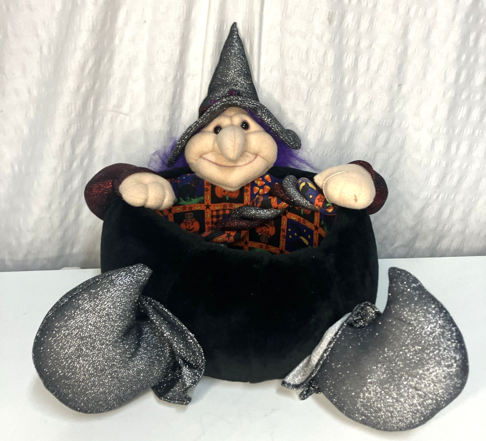 VTG Kids Of American Halloween Witch Candy Basket VTG Kids Of American Halloween Witch Candy Basket