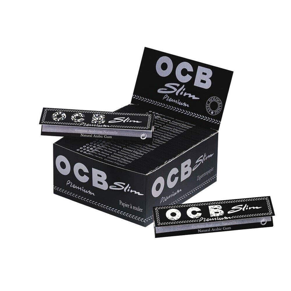 OCB Slim King Size Premium Rolling Papers Pack 50 Booklets-1 BOX
