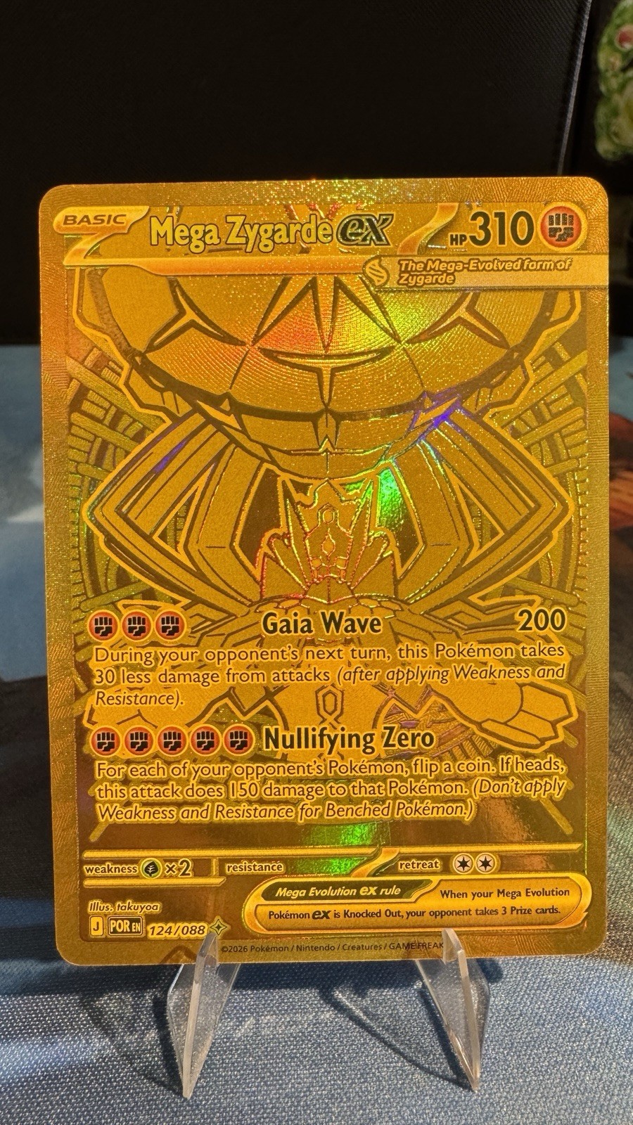 Mega Zygarde EX 124/088 Perfect Order English Gold Hyper Rare Pokemon Mega Zygarde EX 124/088 Perfect Order English Gold Hyper Rare Pokemon