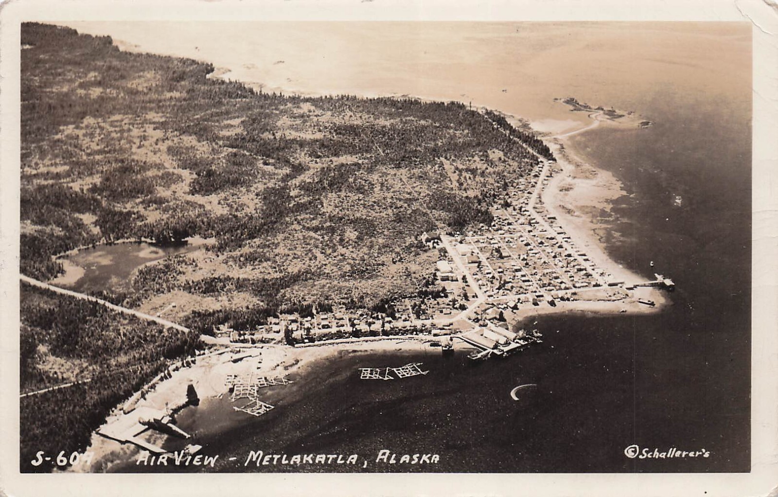 RPPC Metlakatla AK Alaska Annette Island Air Force Base Pilot Photo Postcard E7
