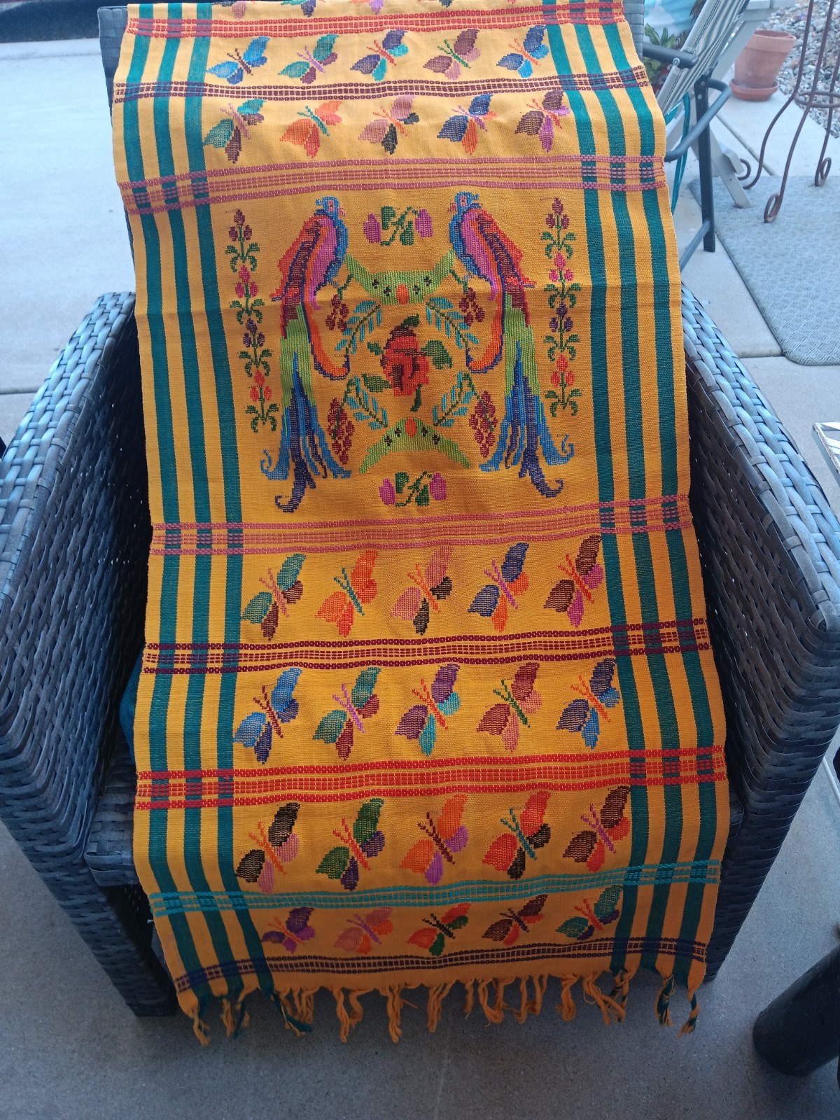 Vtg Guatemalan Table Runner Tapestry /Embroidered 48X18” Vibrant Folk Vtg Guatemalan Table Runner Tapestry /Embroidered 48X18” Vibrant Folk