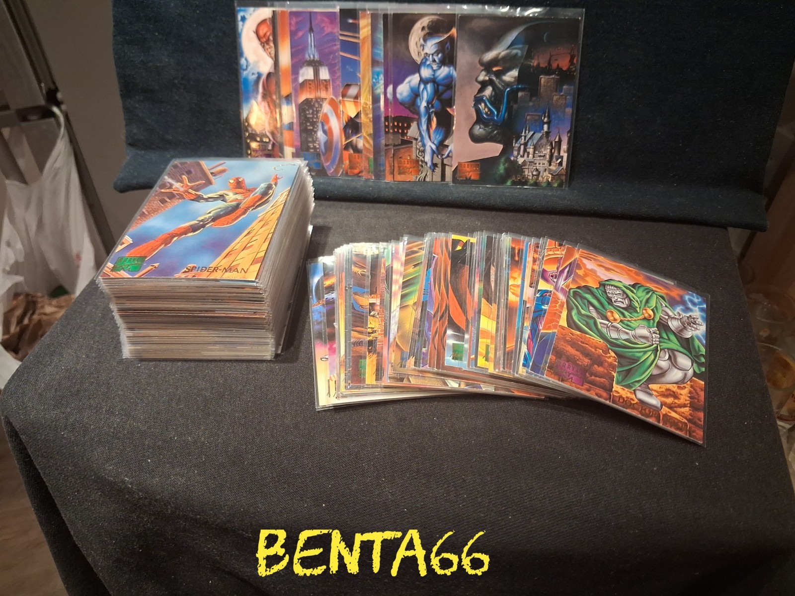 1995 Marvel Masterpieces 🔥 Not Complete Set Of 142 Cards W/ Spiderman Doom Lot