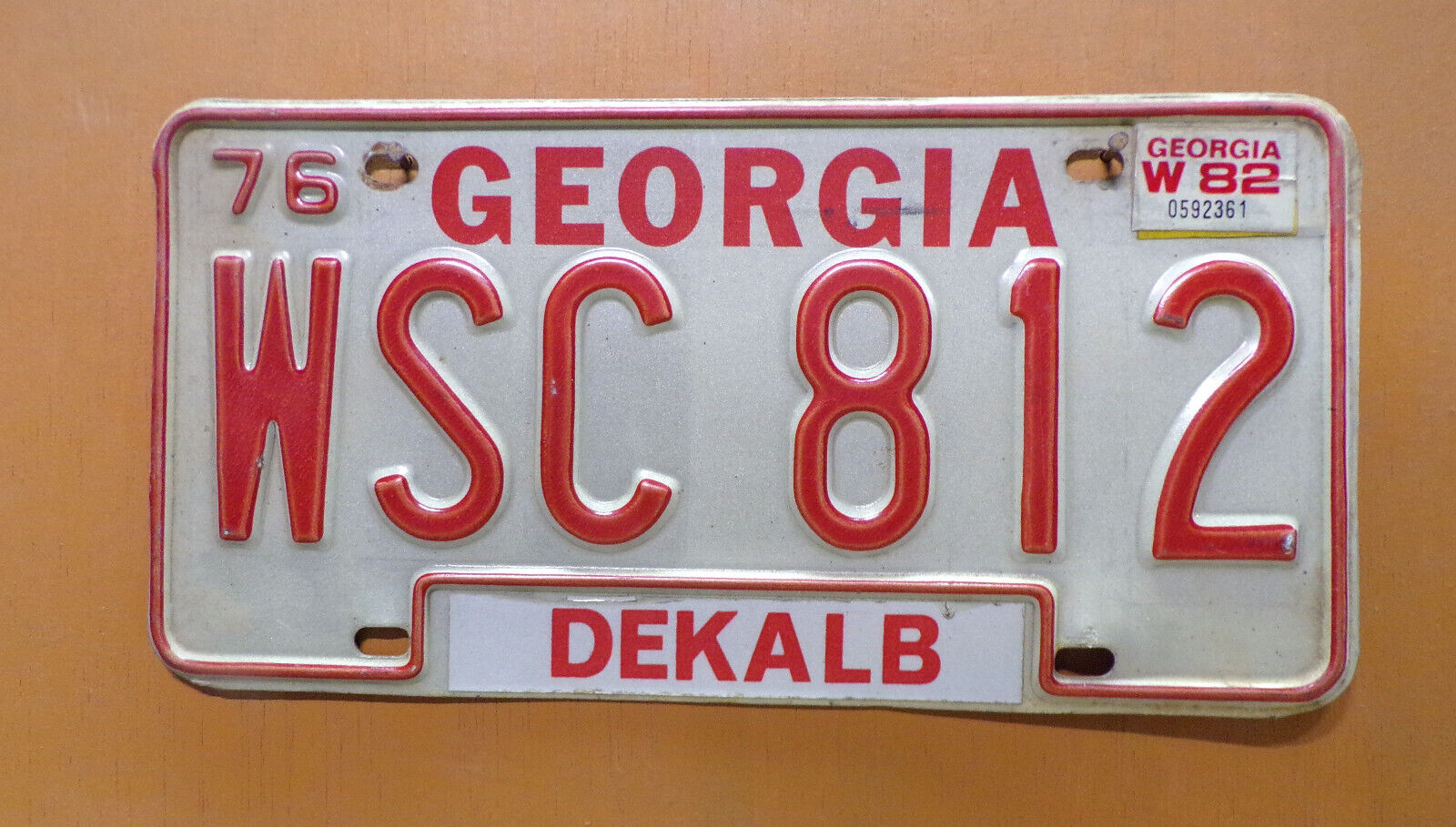Vintage 1976  Georgia License Plate