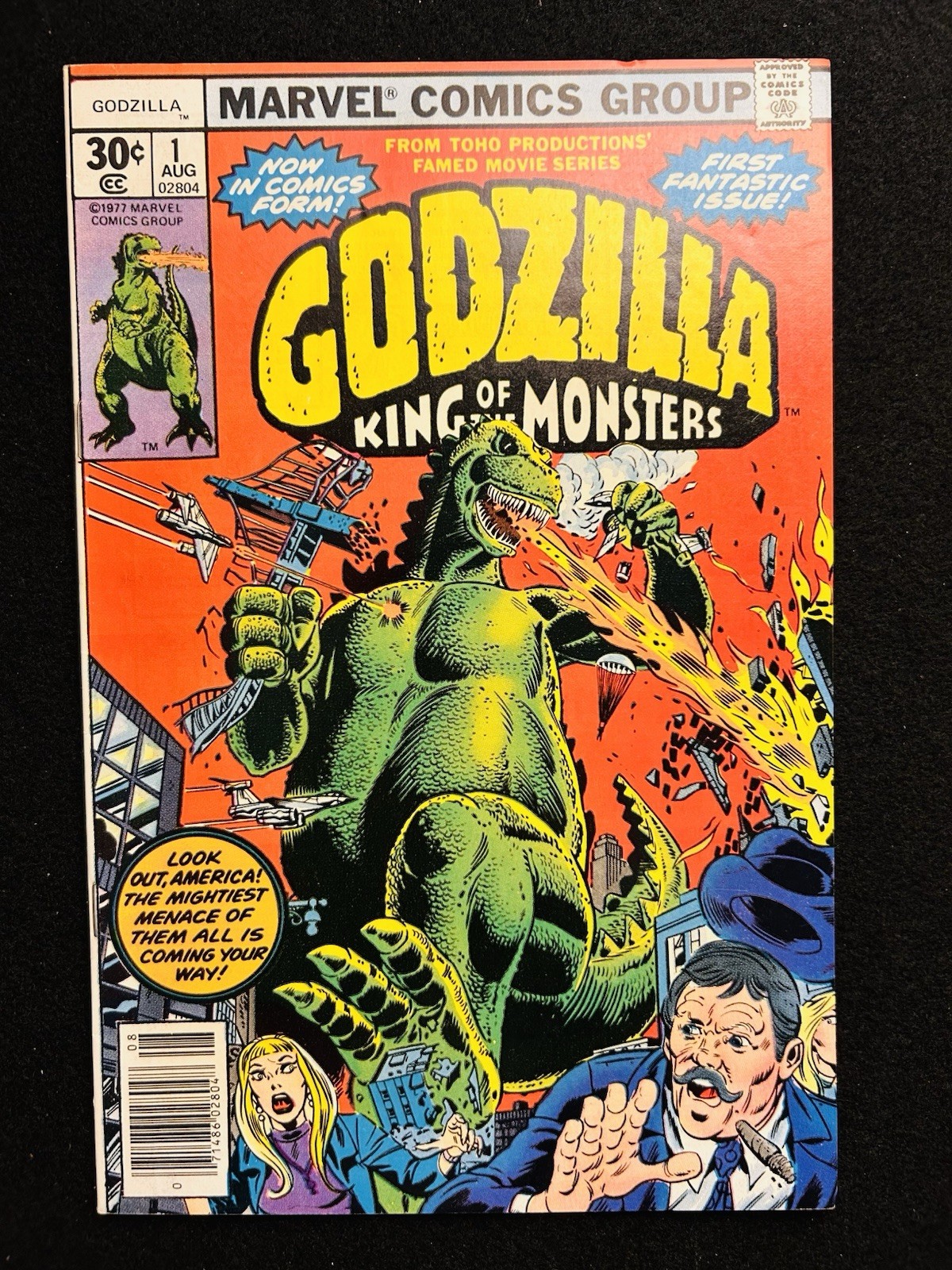 Godzilla #1 (1977) 1st Appearance Godzilla Squad Nick Fury Bronze Age Marvel VF Godzilla #1 (1977) 1st Appearance Godzilla Squad Nick Fury Bronze Age Marvel VF