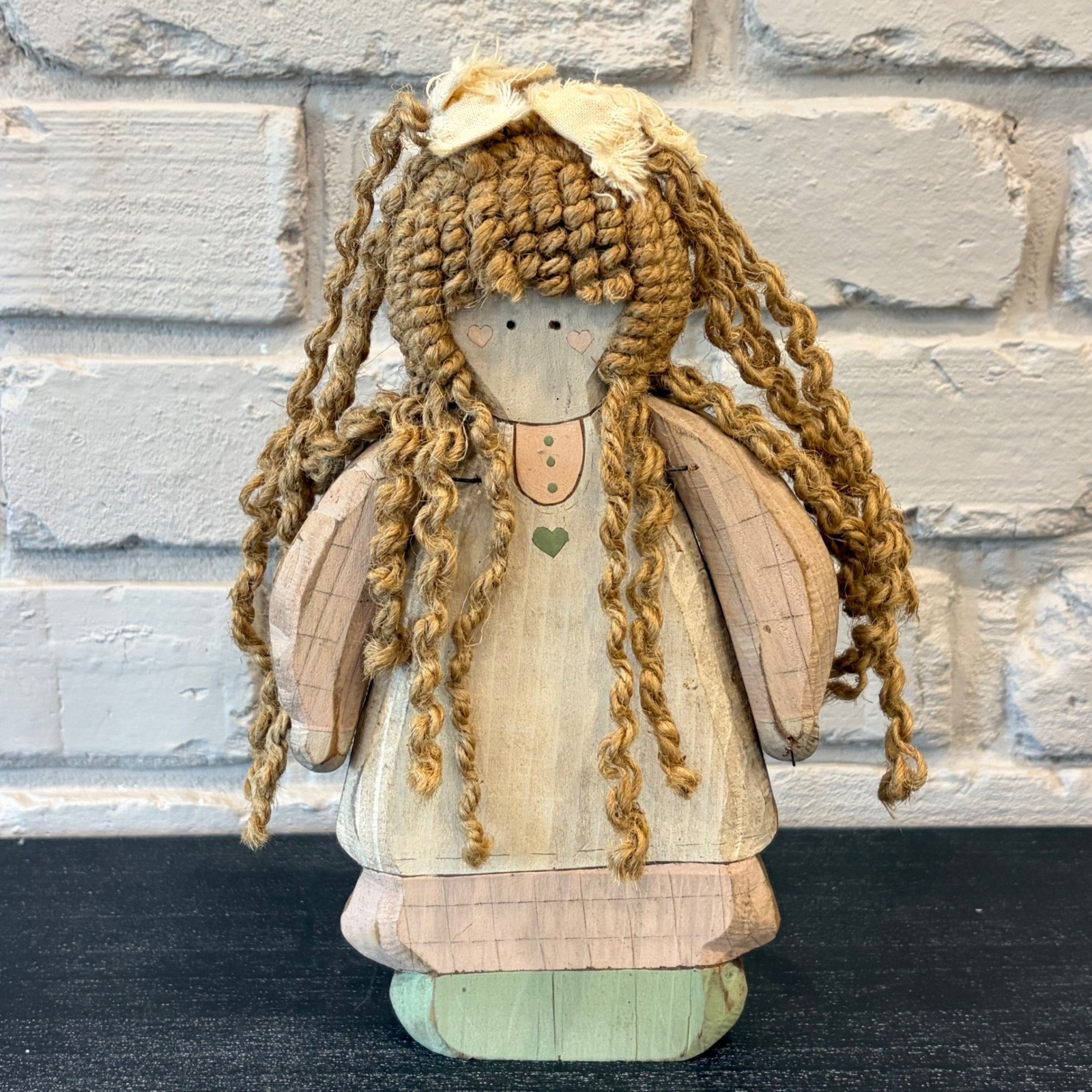 Vintage 1992 Bonnie J Bammes Wooden Doll Willard June Glasgow Folk Art Primitive Vintage 1992 Bonnie J Bammes Wooden Doll Willard June Glasgow Folk Art Primitive