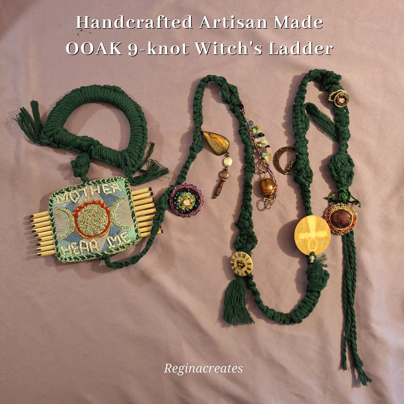 Artisan Handmade 9-Knot Witch\'s Ladder 65\