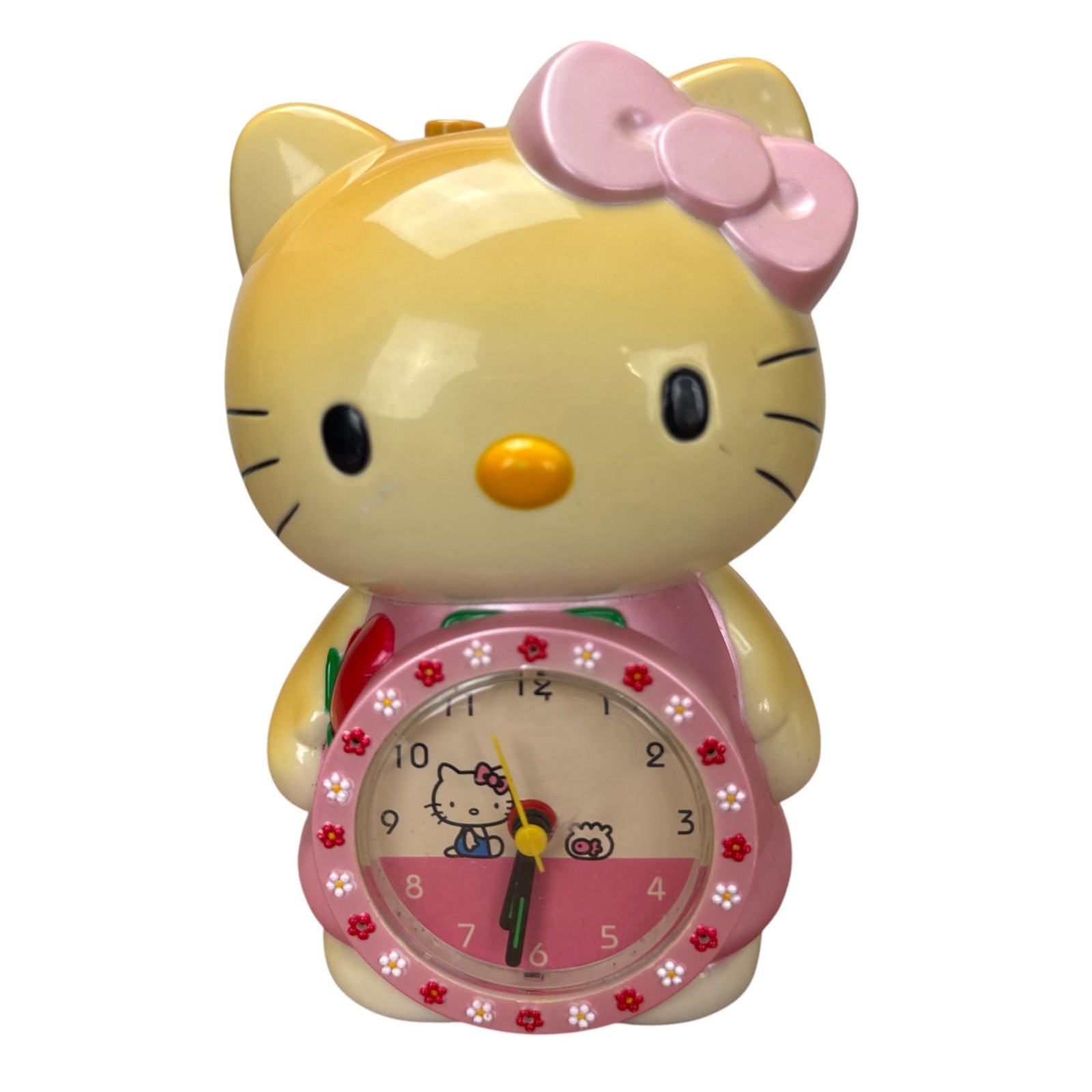 Vintage Y2K Sanrio Hello Kitty Angel Alarm Clock Light Pink Pearl Kawaii Coquett