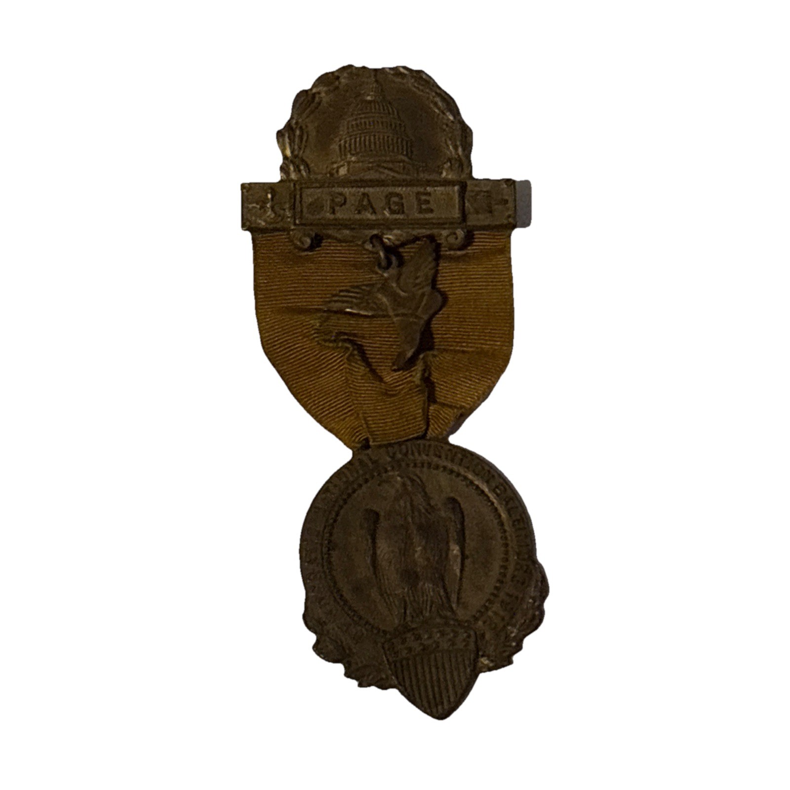 1912 Democratic National Convention Woodrow Wilson Page Badge Medal