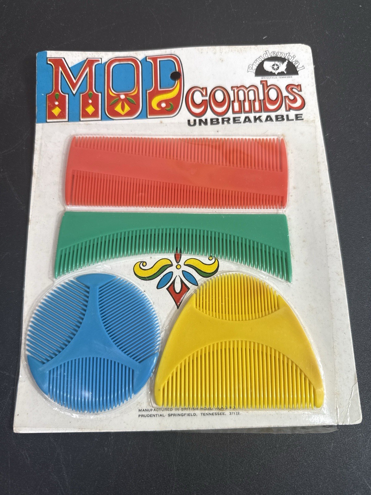 Vintage Mod Comb NOS Prudential Unbreakable British Hong Kong 1960s