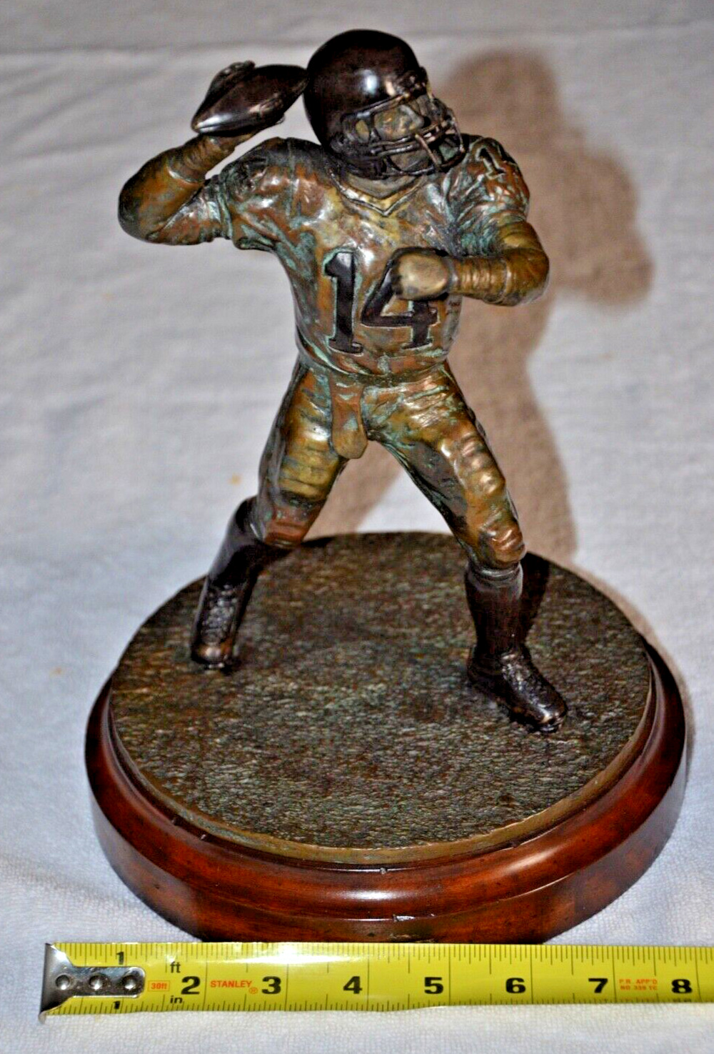 Bronze Football Quarterback - Maitland-Smith Statue Sculpture-Handmade- 12\