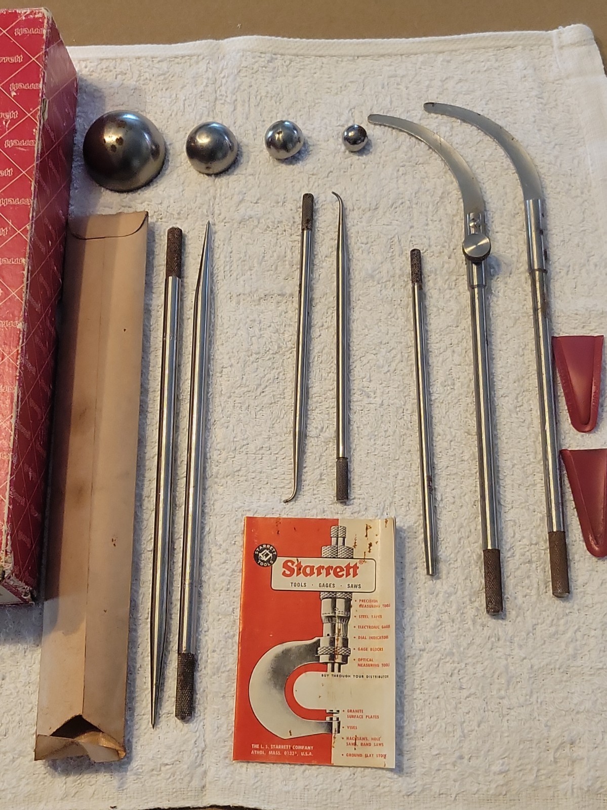 L.S. Starrett No. 59F Trammels Set w/ Original Box & Accessories missing clamps