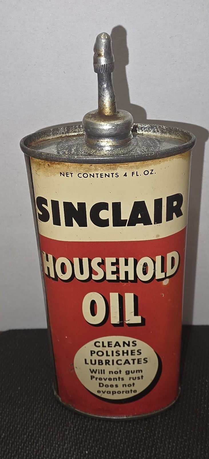 Vintage 30's-40's Sinclair Household Oil, Oiler. Lead Spout & Cap Vintage 30's-40's Sinclair Household Oil, Oiler. Lead Spout & Cap