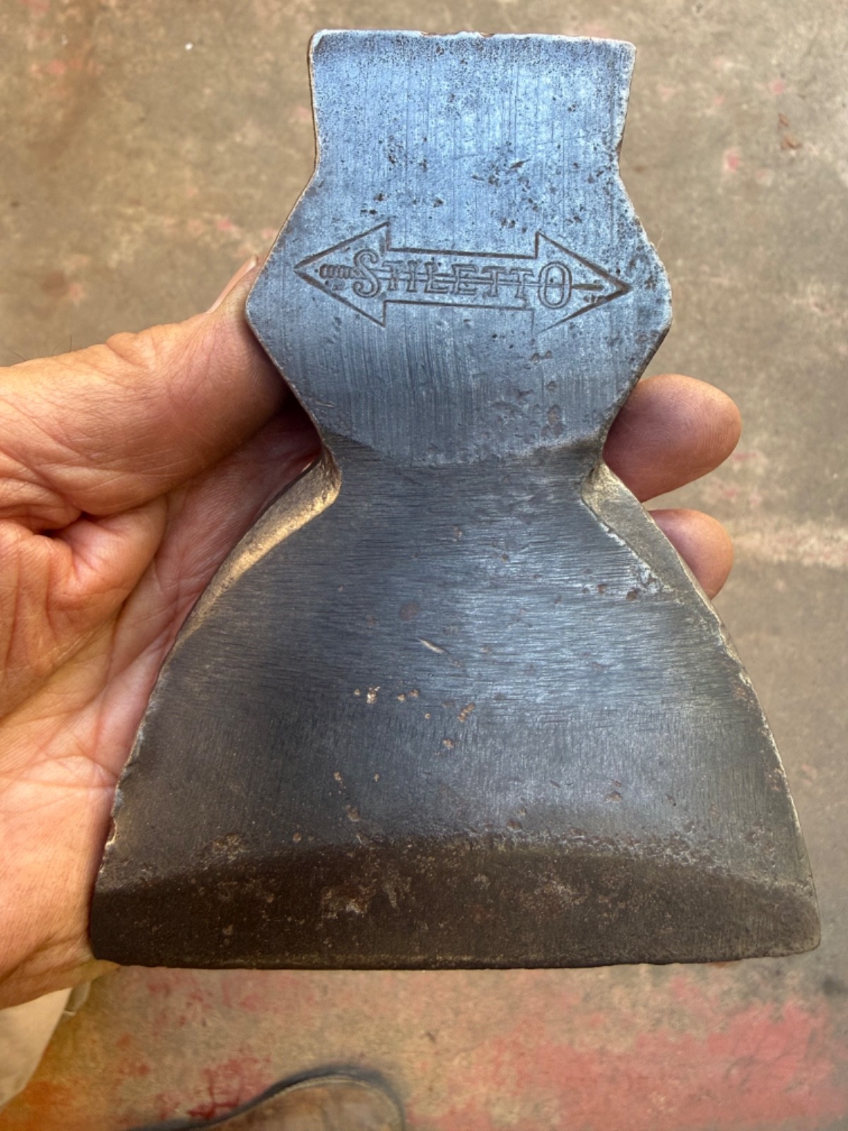 Vintage 2 Lb. 3oz. Stiletto hewing axe hatchet. Vintage 2 Lb. 3oz. Stiletto hewing axe hatchet.