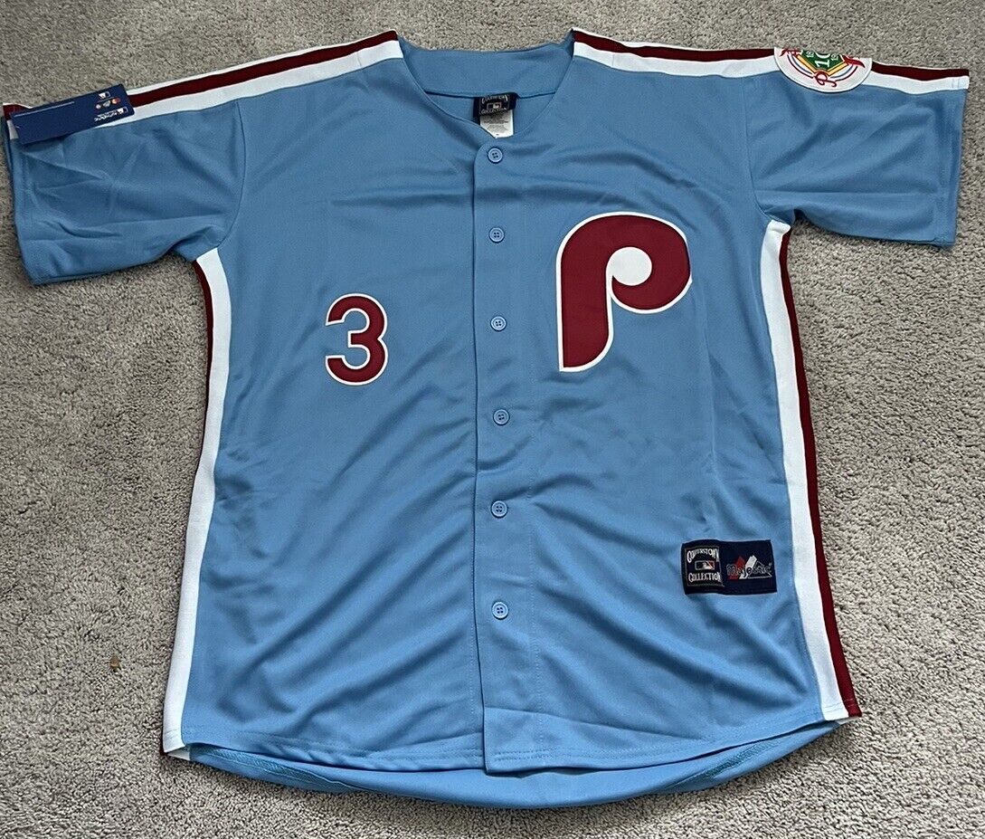 Bryce Harper 1984 Philadelphia Phillies Cooperstown Blue Jersey Mens Size Large