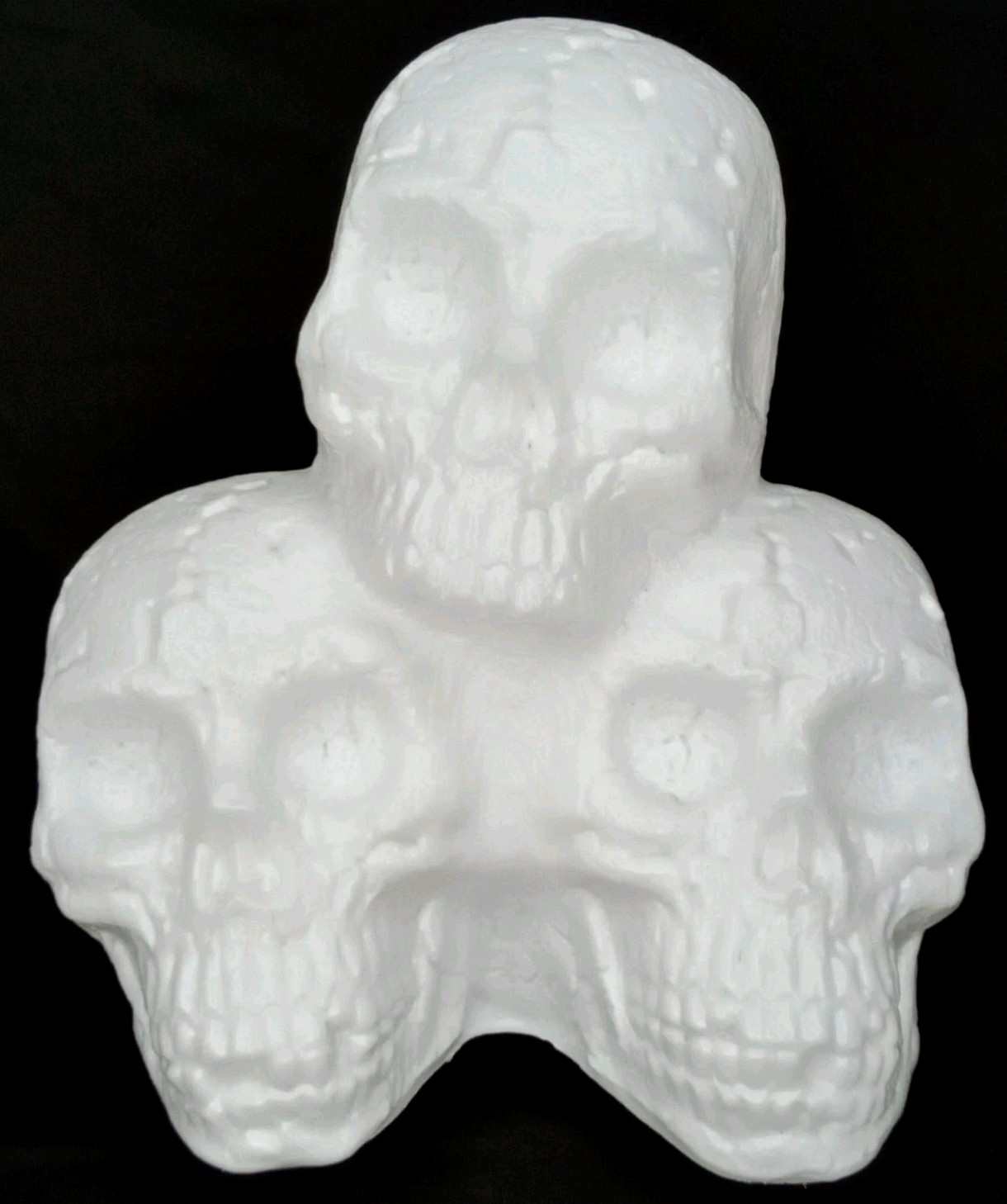 Vintage 1990s Pan Asian Stacked Skulls Light Up & Sound Halloween Blow Mold Vintage 1990s Pan Asian Stacked Skulls Light Up & Sound Halloween Blow Mold