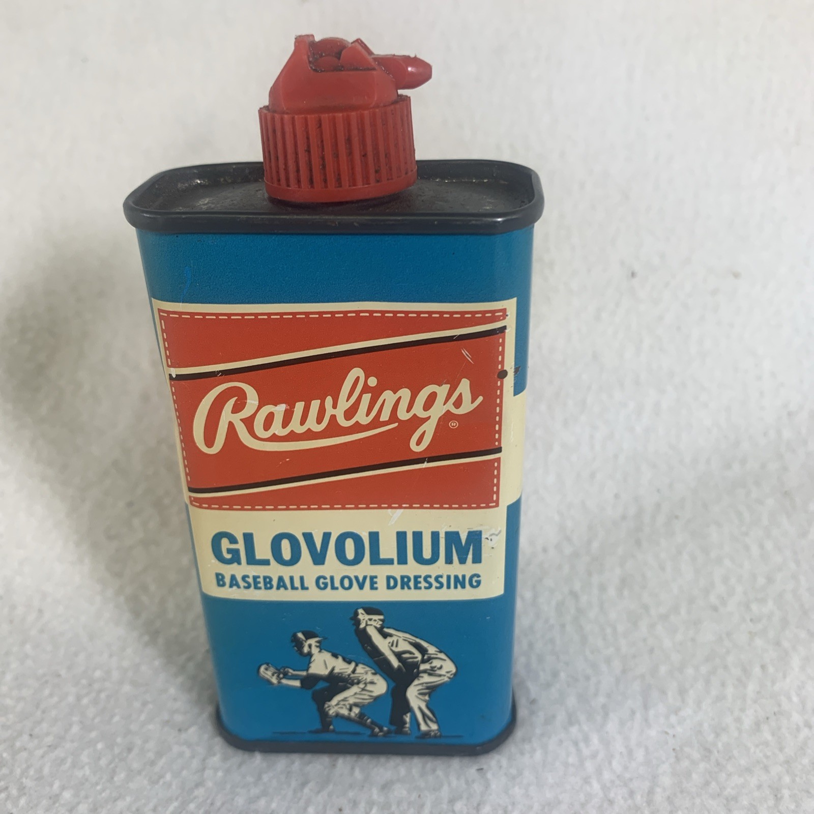 Vintage 1960’s Rawlings Glovolium Baseball Glove Handy Household Empty Oil Can Vintage 1960’s Rawlings Glovolium Baseball Glove Handy Household Empty Oil Can