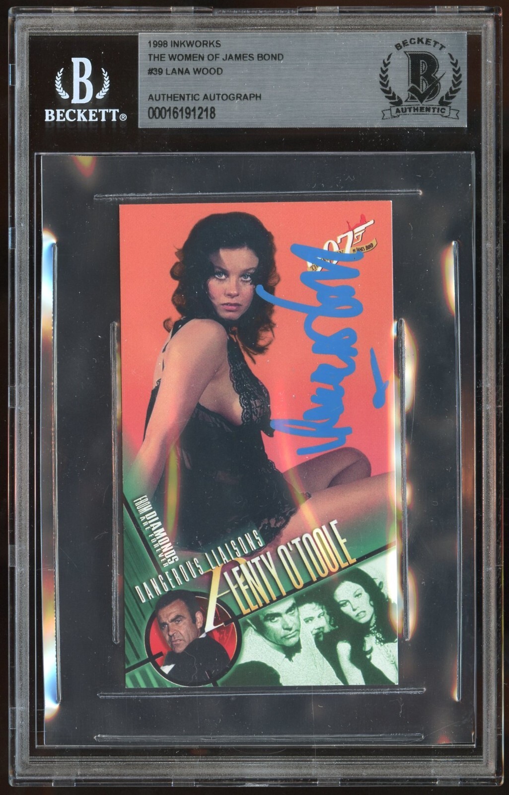 Lana Wood #39 signed autograph 1998 Inkworks The Women of James Bond BAS Slab Lana Wood #39 signed autograph 1998 Inkworks The Women of James Bond BAS Slab