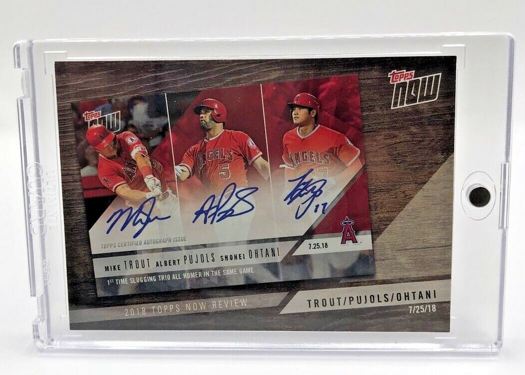 2019 Topps Now Review #TN-9 Mike TROUT Albert PUJOLS Shohei OHTANI + ONE TOUCH