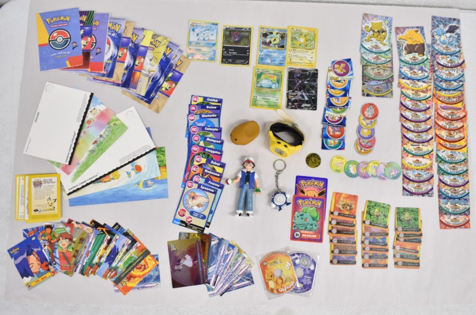 Lot of Random Vintage Pokemon Cards (Topps), Postcards, CD, 2000, TCG