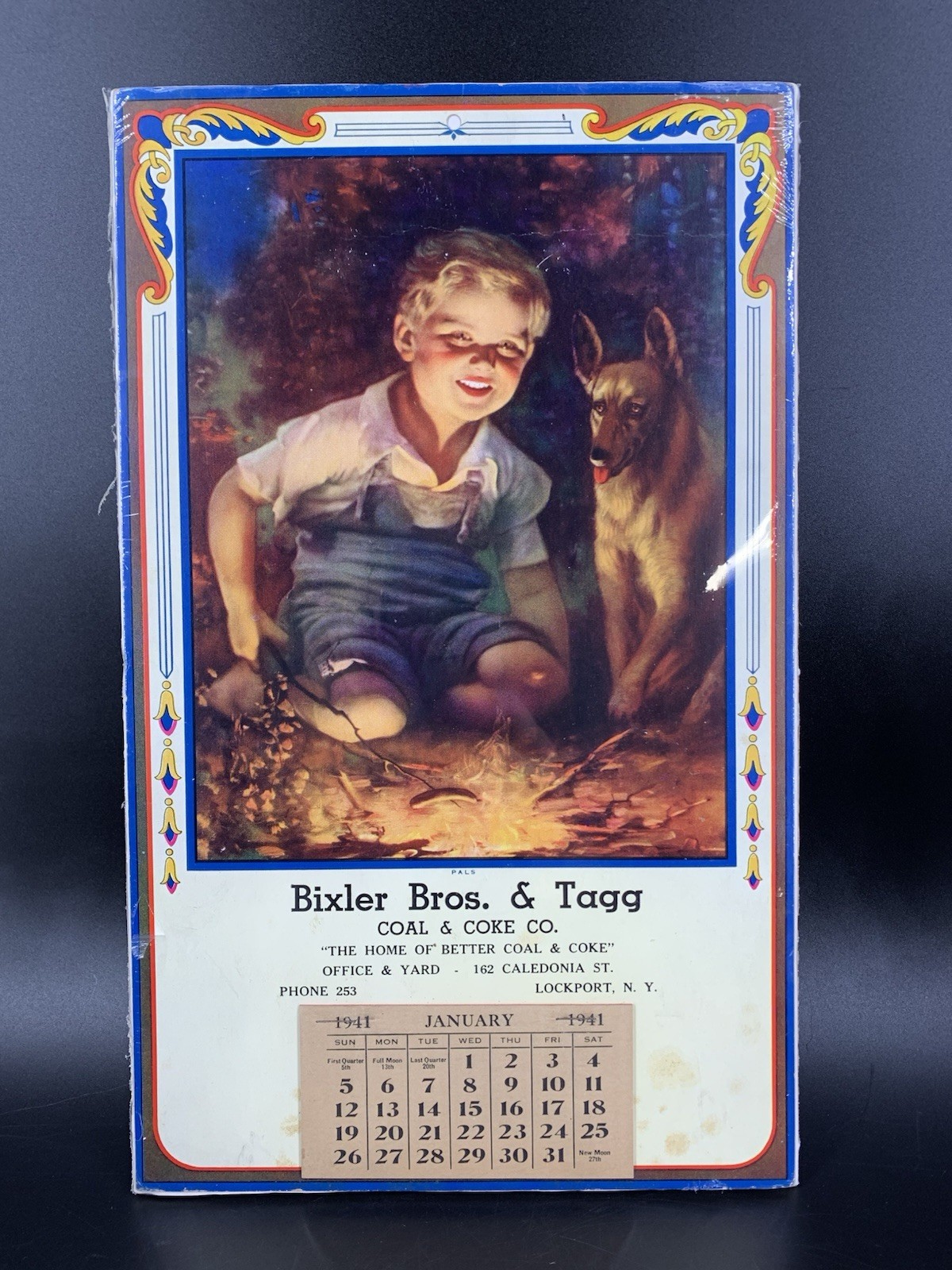 Vintage 1941 Bixler Bros. & Tagg Coal & Coke Co. Advertising Calendar “Pals” NOS Vintage 1941 Bixler Bros. & Tagg Coal & Coke Co. Advertising Calendar “Pals” NOS