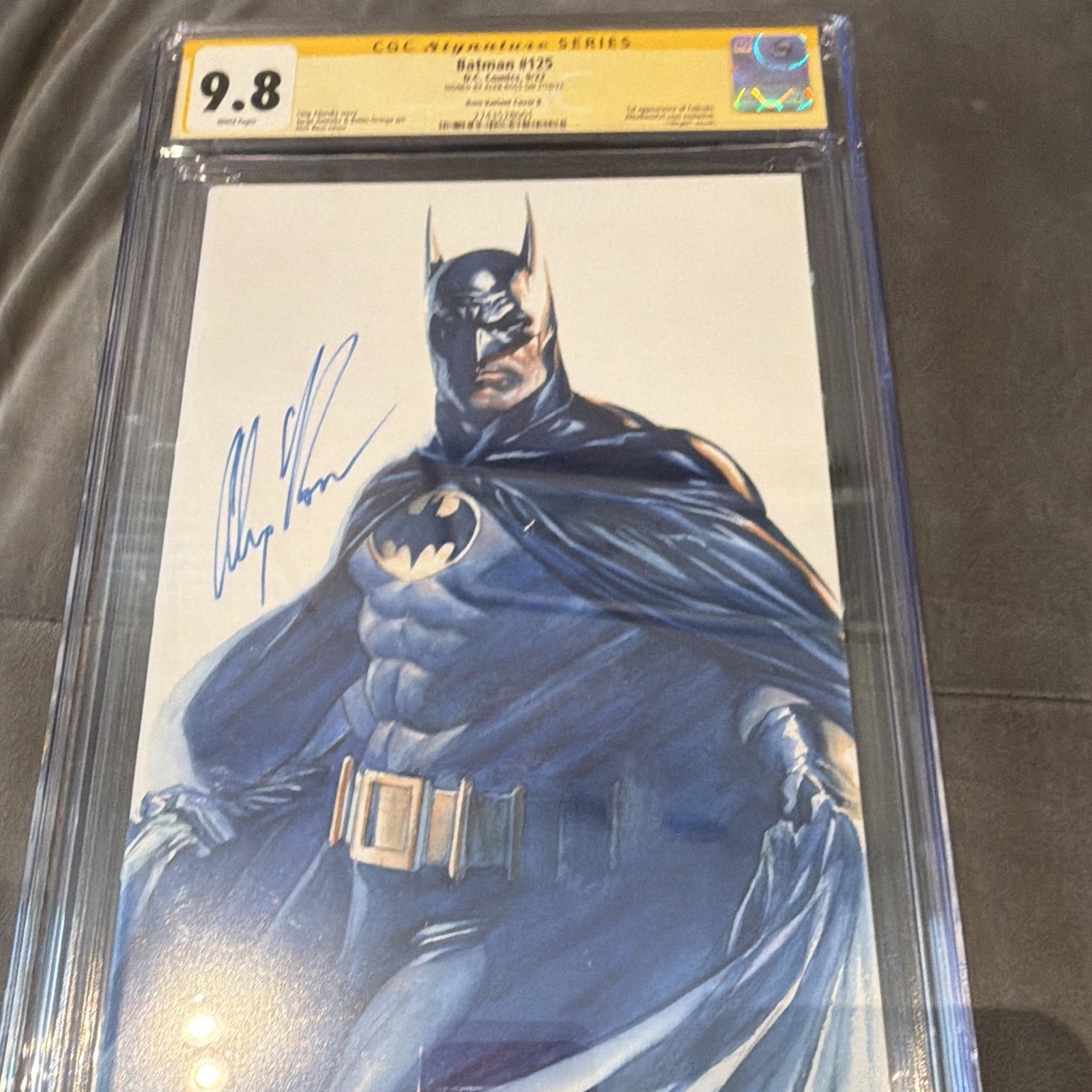 DC Comics Batman #125 CGC SS 9.8 Alex Ross Variant Cover B Signed DC Comics Batman #125 CGC SS 9.8 Alex Ross Variant Cover B Signed