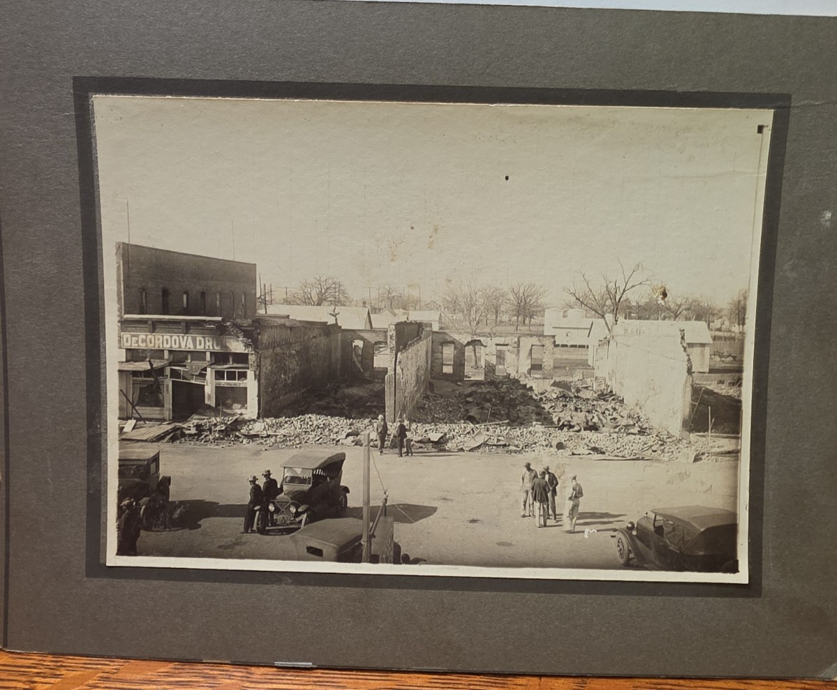 1910's Downtown Main Street Midland ? Texas Fire Disaster Cabinet Card JRR4 1910's Downtown Main Street Midland ? Texas Fire Disaster Cabinet Card JRR4