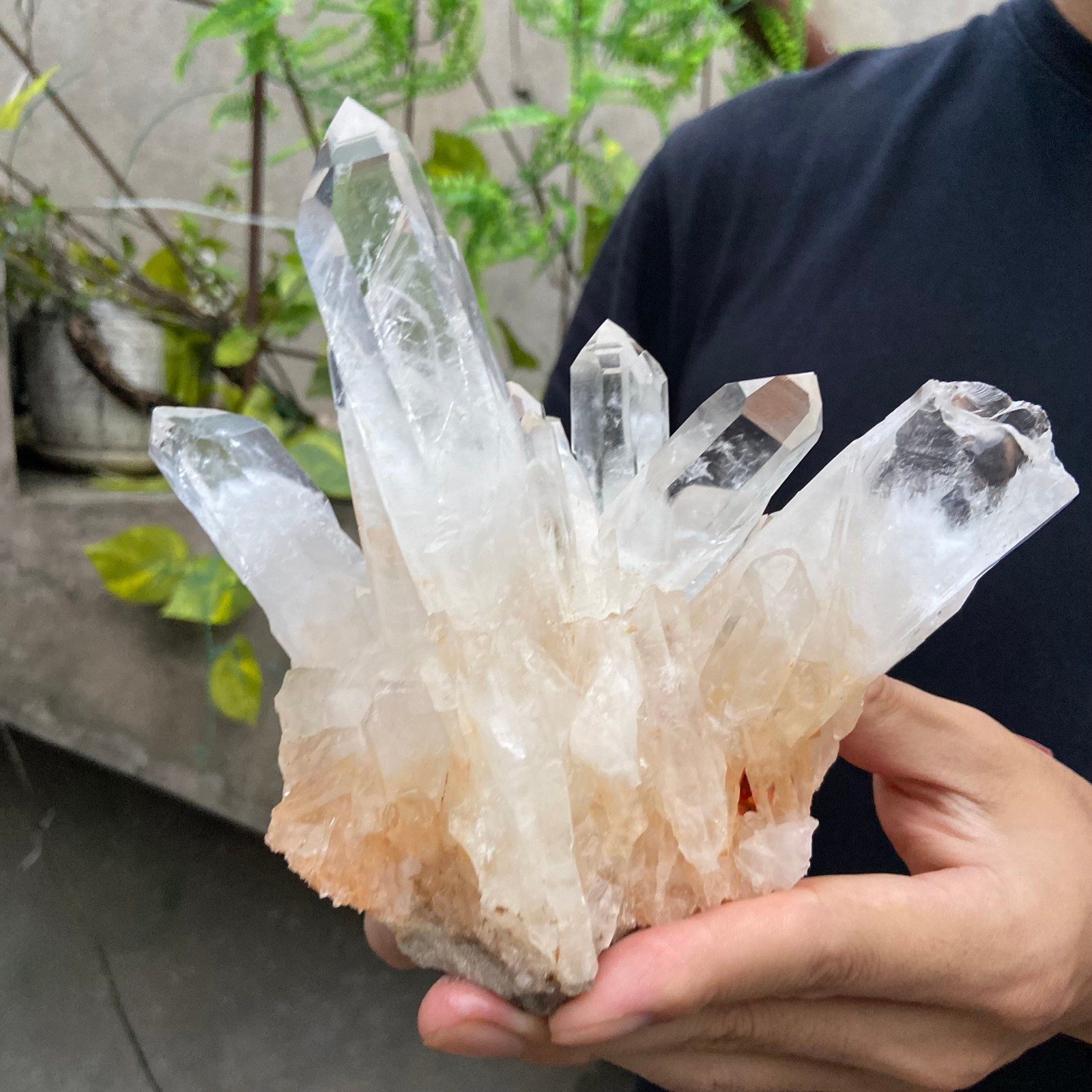 2lb Natural clear white crystal quartz cluster rough mineral specimen