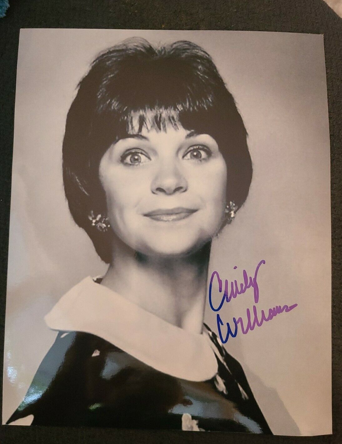 CINDY WILLIAMS SIGNED 8X10 PHOTO LAVERNE AND SHIRLEY FEENEY W/COA+PROOF RARE WOW