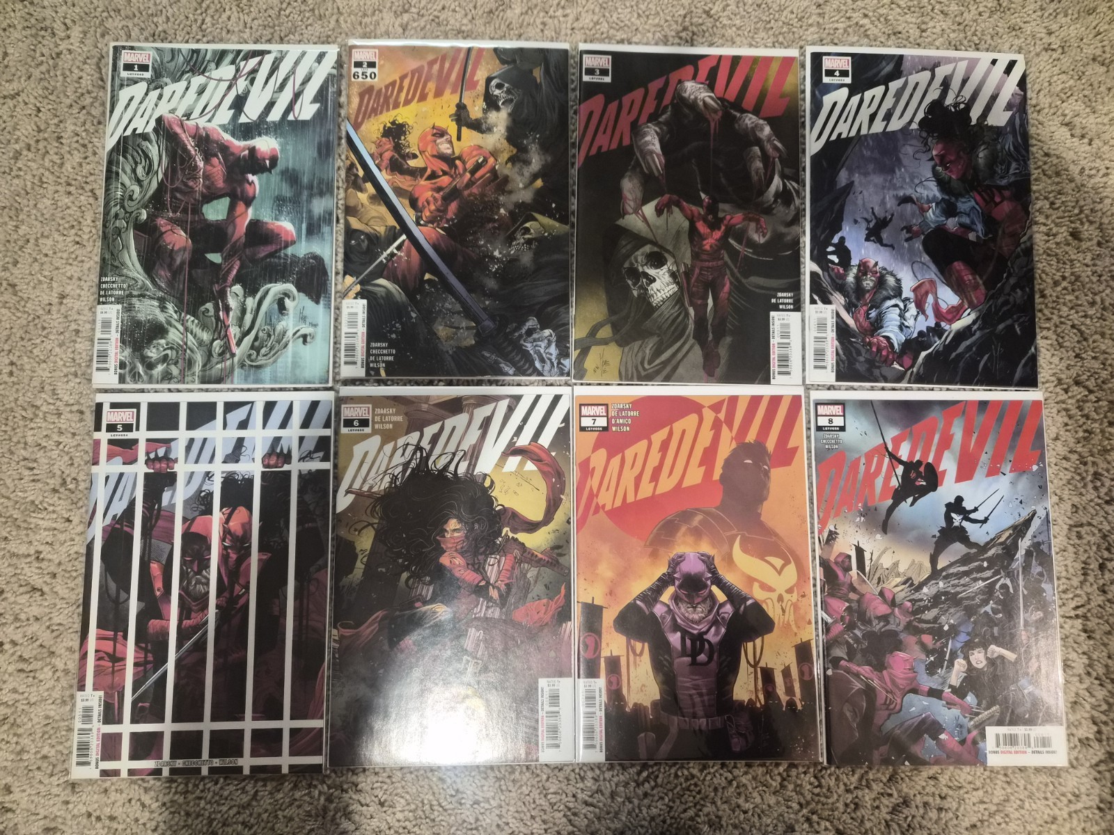 Marvel Comics Daredevil lot of 14 books.  1-14 Zdarsky 2022