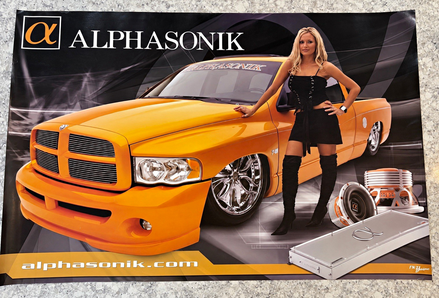 Alphasonik Car Audio Advertising Posters Multicolor Lot of 2 Alphasonik Car Audio Advertising Posters Multicolor Lot of 2