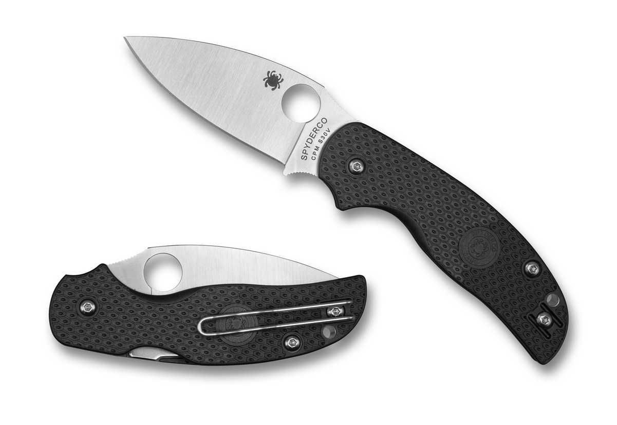 Spyderco Knife Sage 5 Compression Lock Black FRN S30V C123PBK Pocket Knives