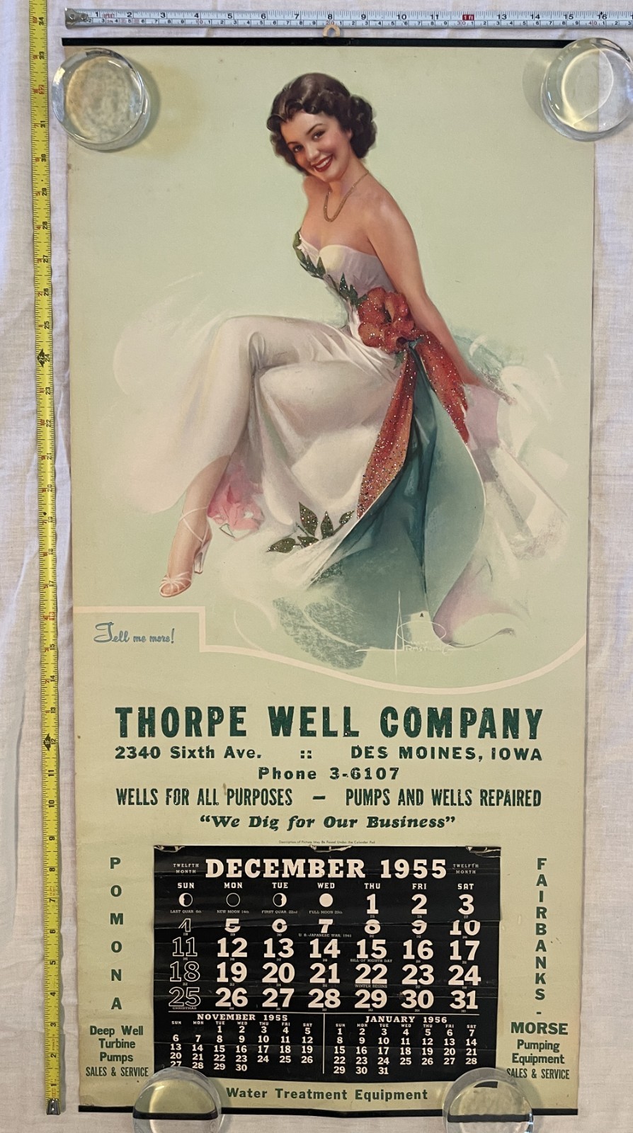 Vintage 1955 deluxe pin-up calendar by Rolf Armstrong - 33 Vintage 1955 deluxe pin-up calendar by Rolf Armstrong - 33