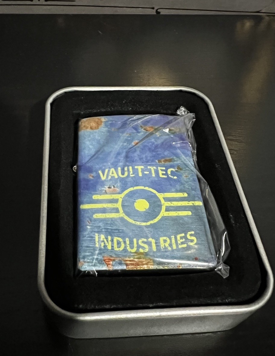 FALLOUT Video Game TV Series Butane Flip Top Lighter Vault Tec Industries Case