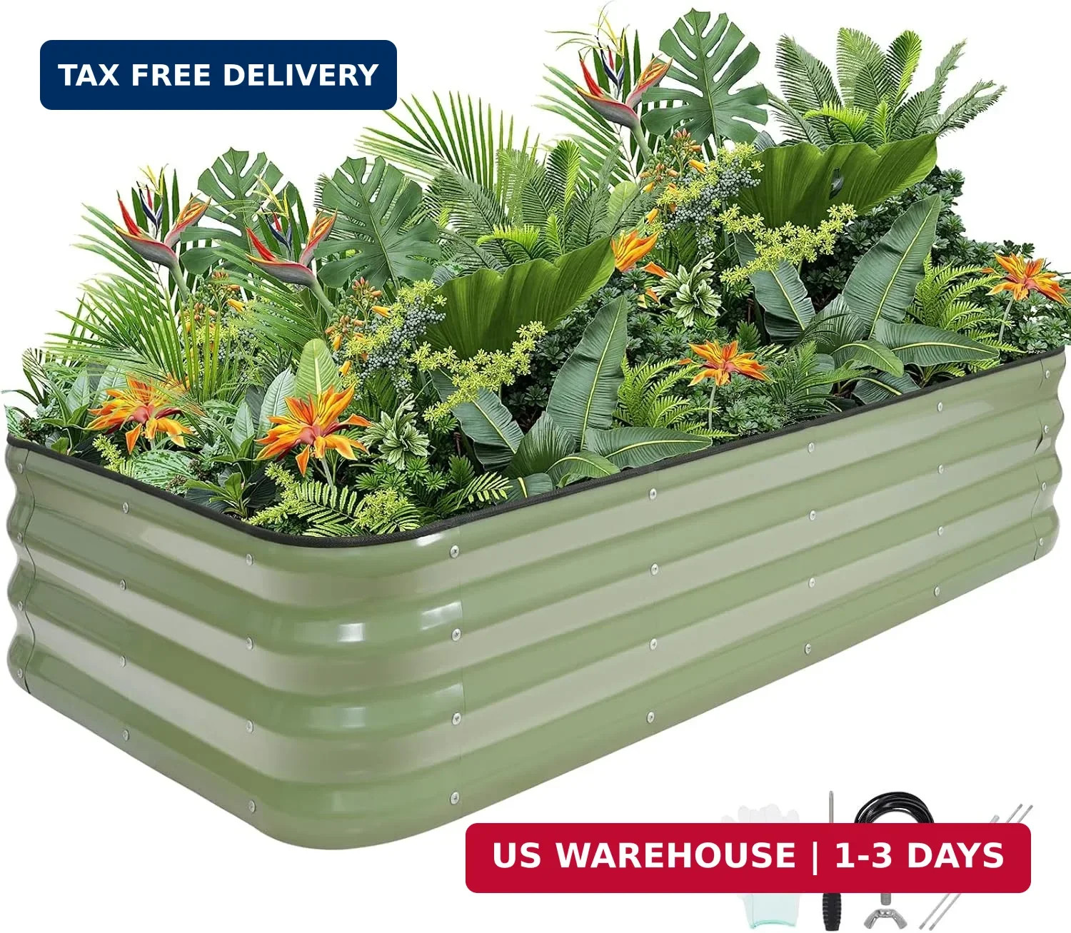 4-in-1 Adjustable Raised Garden Bed Kit | Galvanized Planter Boxes for Vegetable 4-in-1 Adjustable Raised Garden Bed Kit | Galvanized Planter Boxes for Vegetable