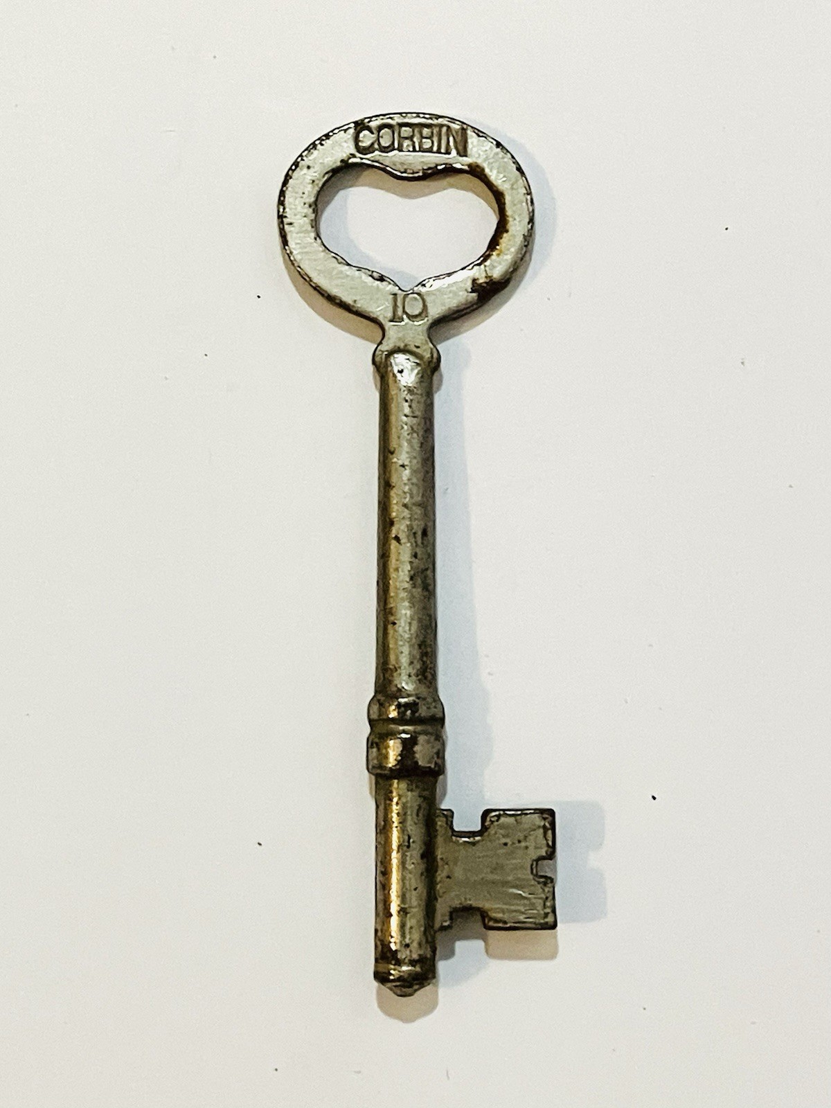 Antique 1887 Corbin #10 Skeleton Key Solid Barrel Antique 1887 Corbin #10 Skeleton Key Solid Barrel