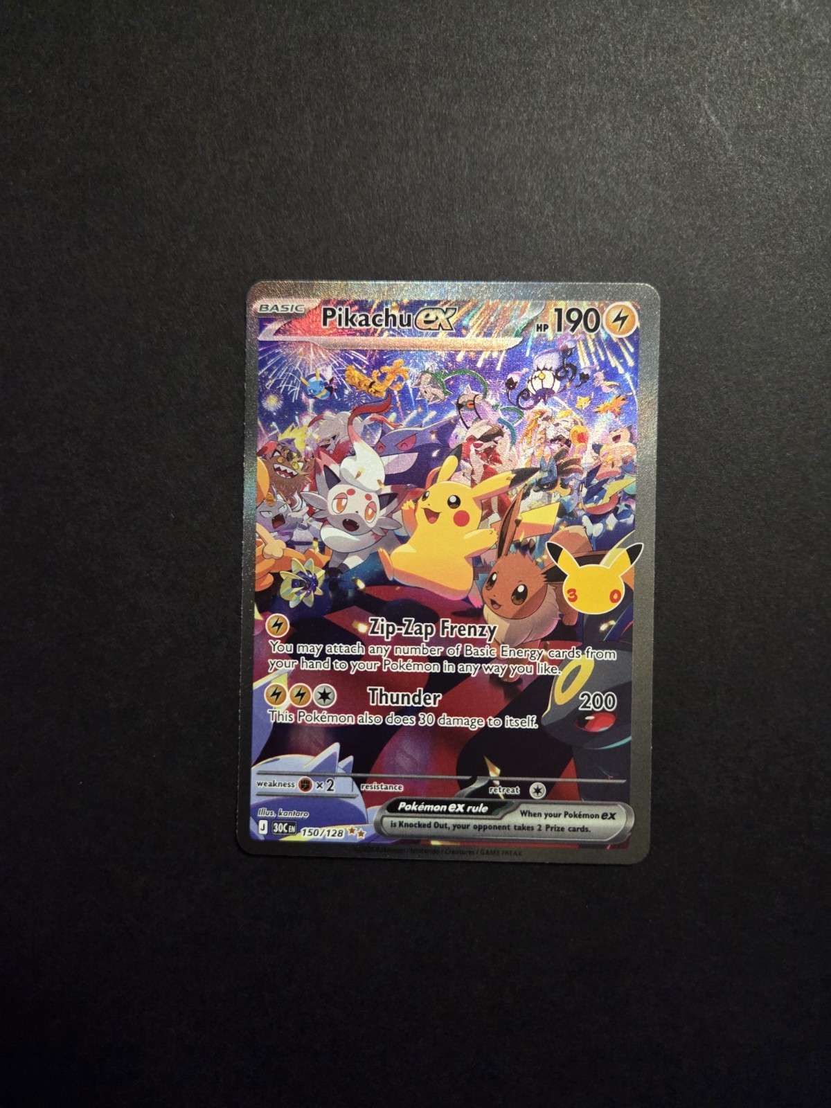 Pokémon 30th Pikachu EX SIR 150/128 Pokémon 30th Pikachu EX SIR 150/128