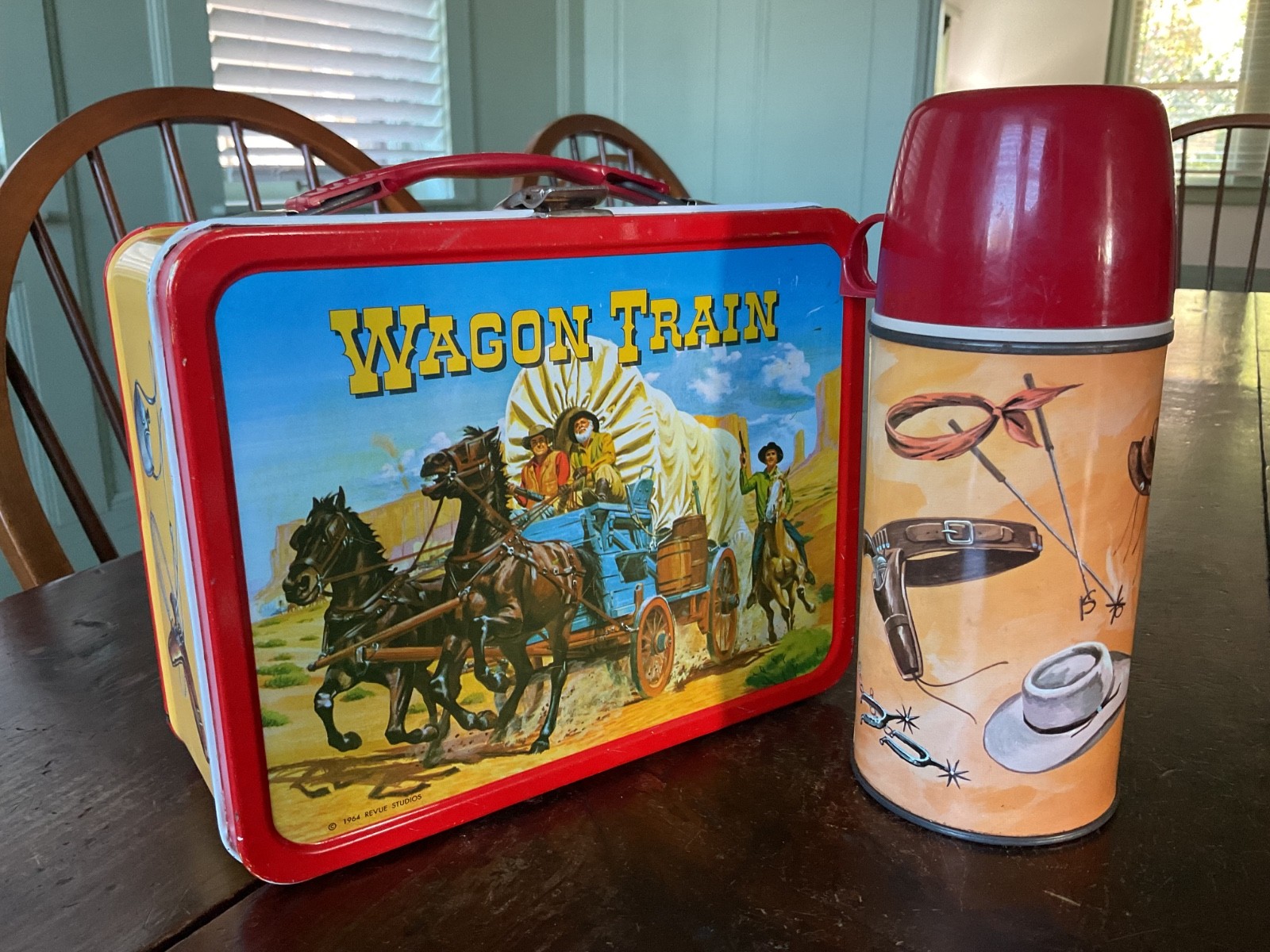 VINTAGE WAGON TRAIN LUNCHBOXAND THERMOS VINTAGE WAGON TRAIN LUNCHBOXAND THERMOS