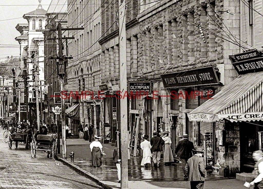 1907 NORTH ADAMS, Mass. Street Scene PHOTO (154-c ) 1907 NORTH ADAMS, Mass. Street Scene PHOTO (154-c )