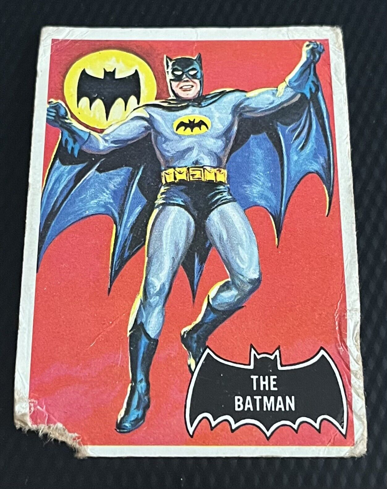 1966 Topps Batman Black Bat Rookie Card #1 - Very Low Grade Filler Card