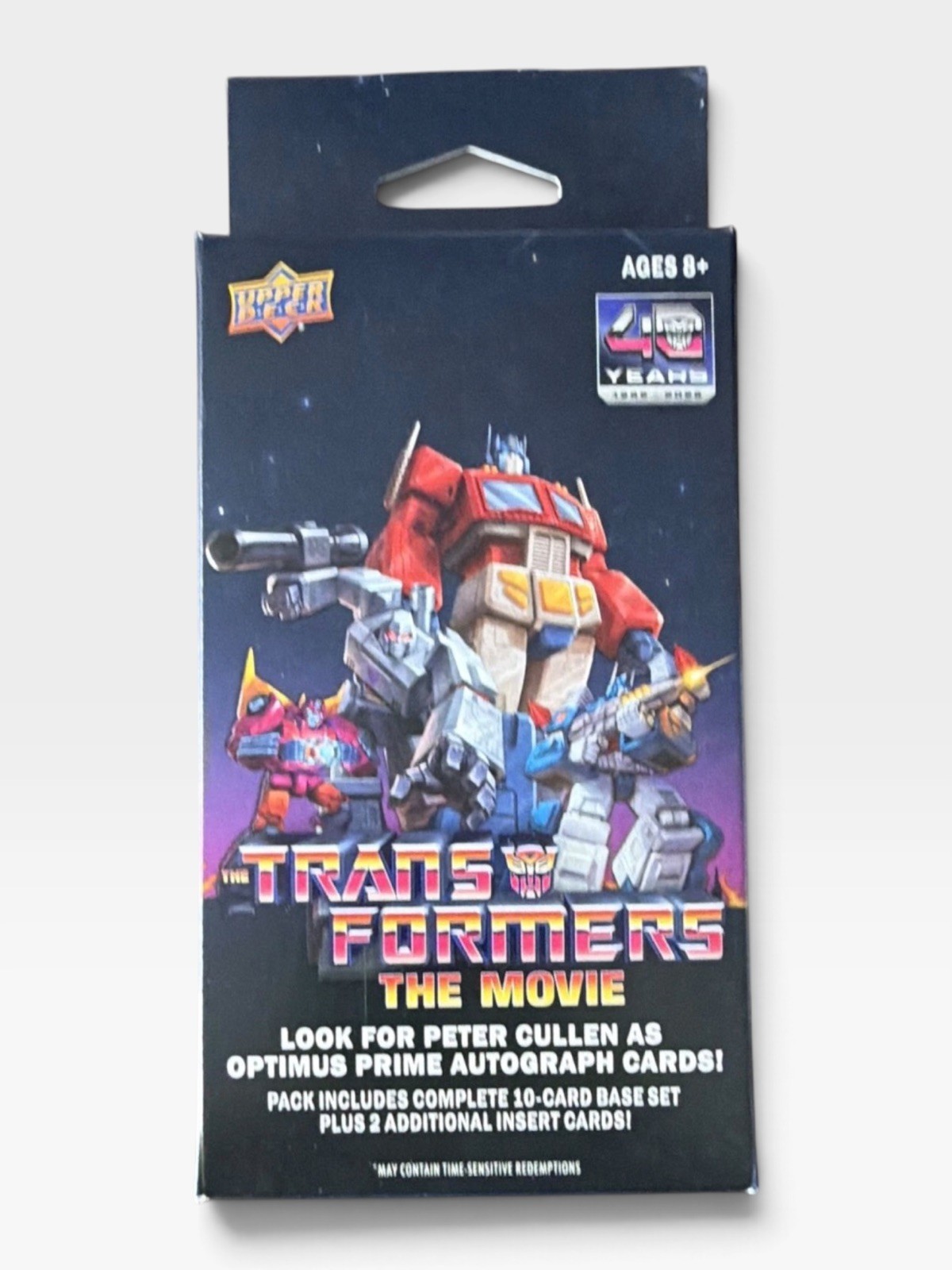 2026 Upper Deck Transformers The Movie 40th Anniversary Trading Cards Sealed
