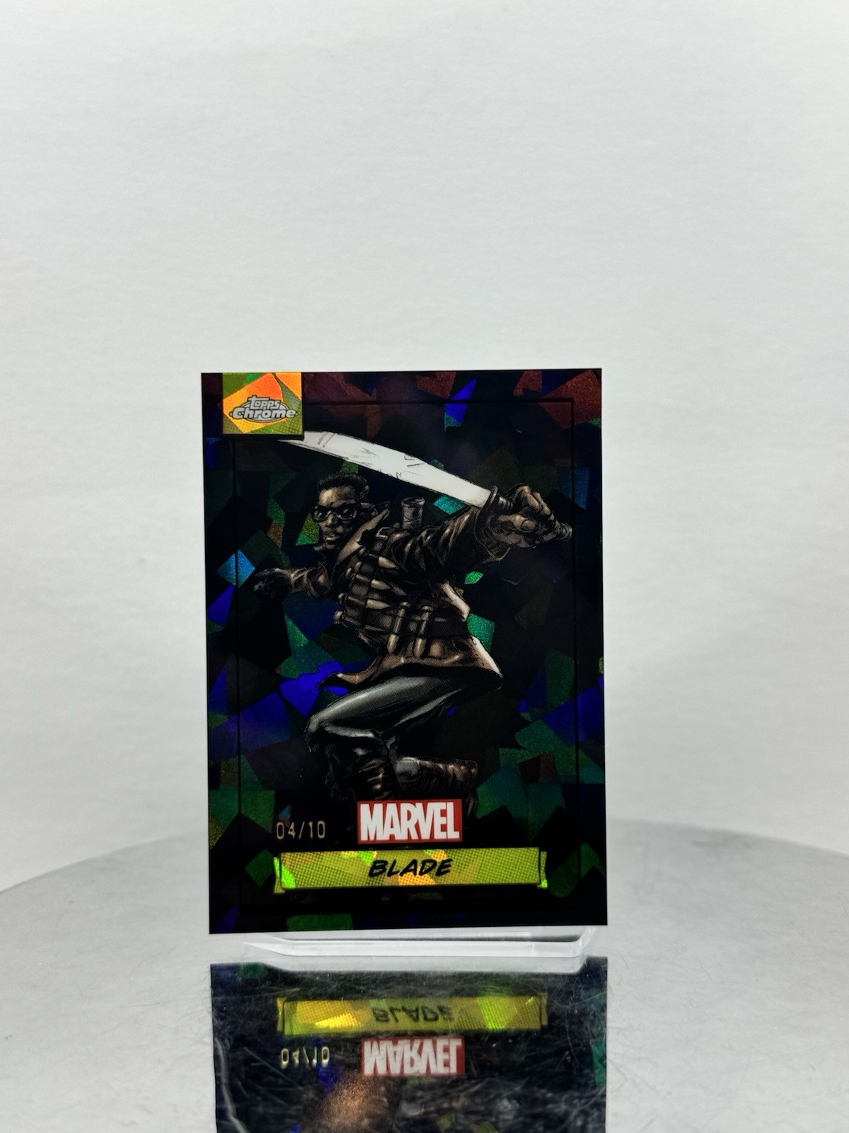 2024 Topps Marvel Chrome Sapphire, Black Sapphire 04/10, Blade #39 2024 Topps Marvel Chrome Sapphire, Black Sapphire 04/10, Blade #39