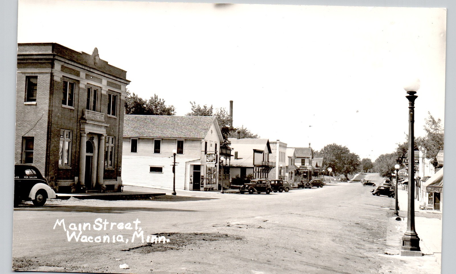 MAIN STREET waconia mn c1950 postcard minnesota real photo rppc downtown shops MAIN STREET waconia mn c1950 postcard minnesota real photo rppc downtown shops