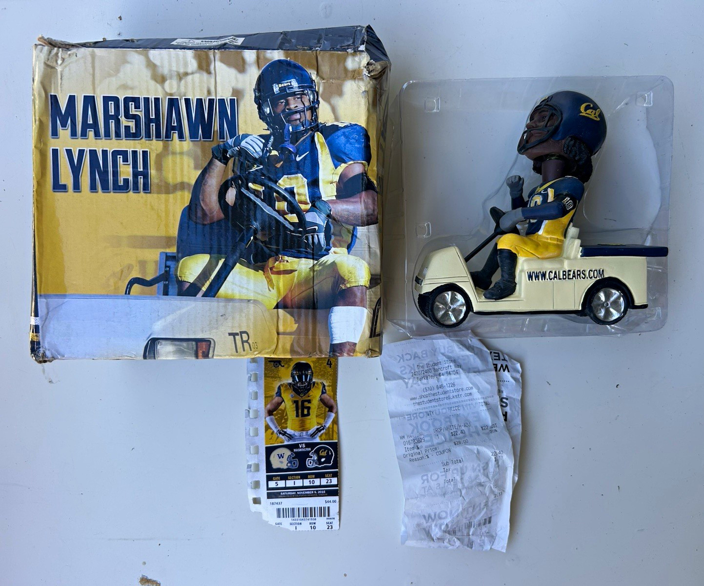 Forever Collectibles Marshawn Lynch Football Bobblehead Figure Golf Cart Forever Collectibles Marshawn Lynch Football Bobblehead Figure Golf Cart