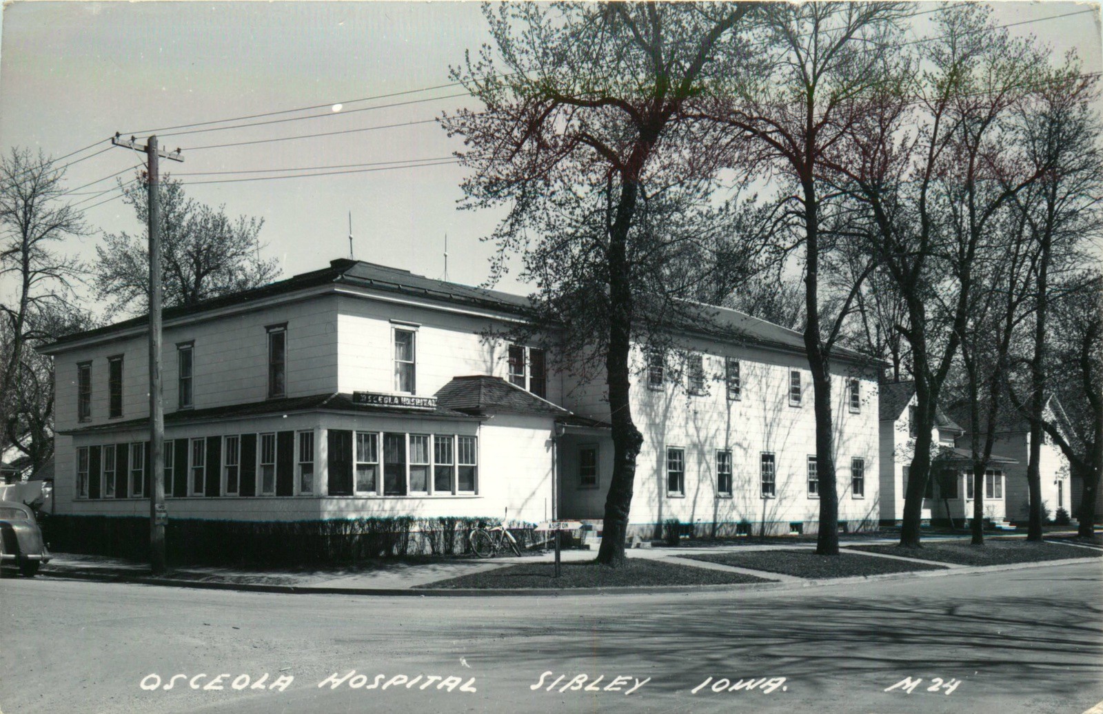 Osceola Hospital Sibley Iowa Vintage RPPC  Postcard